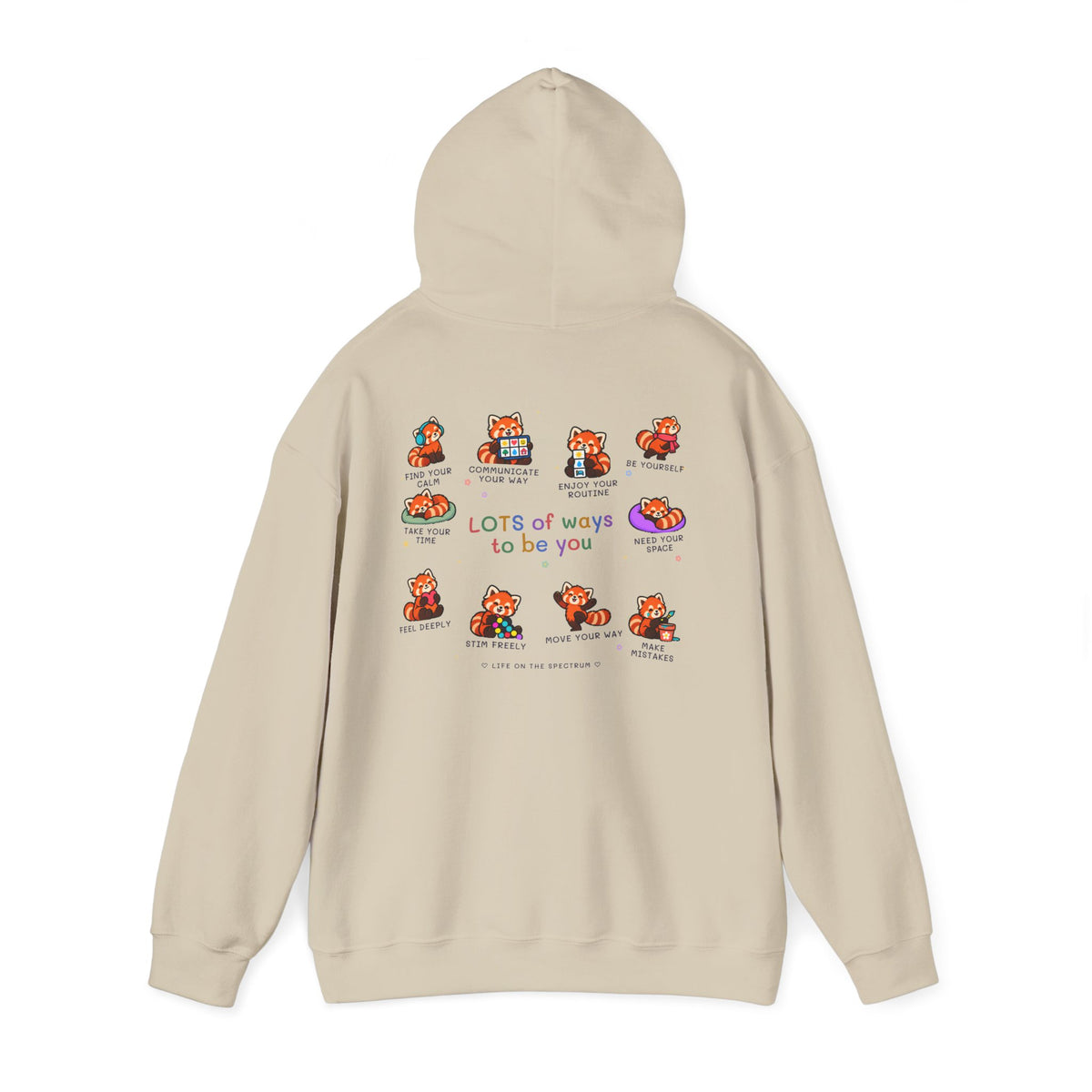 Lots of Ways to Be You Red Panda Hoodie