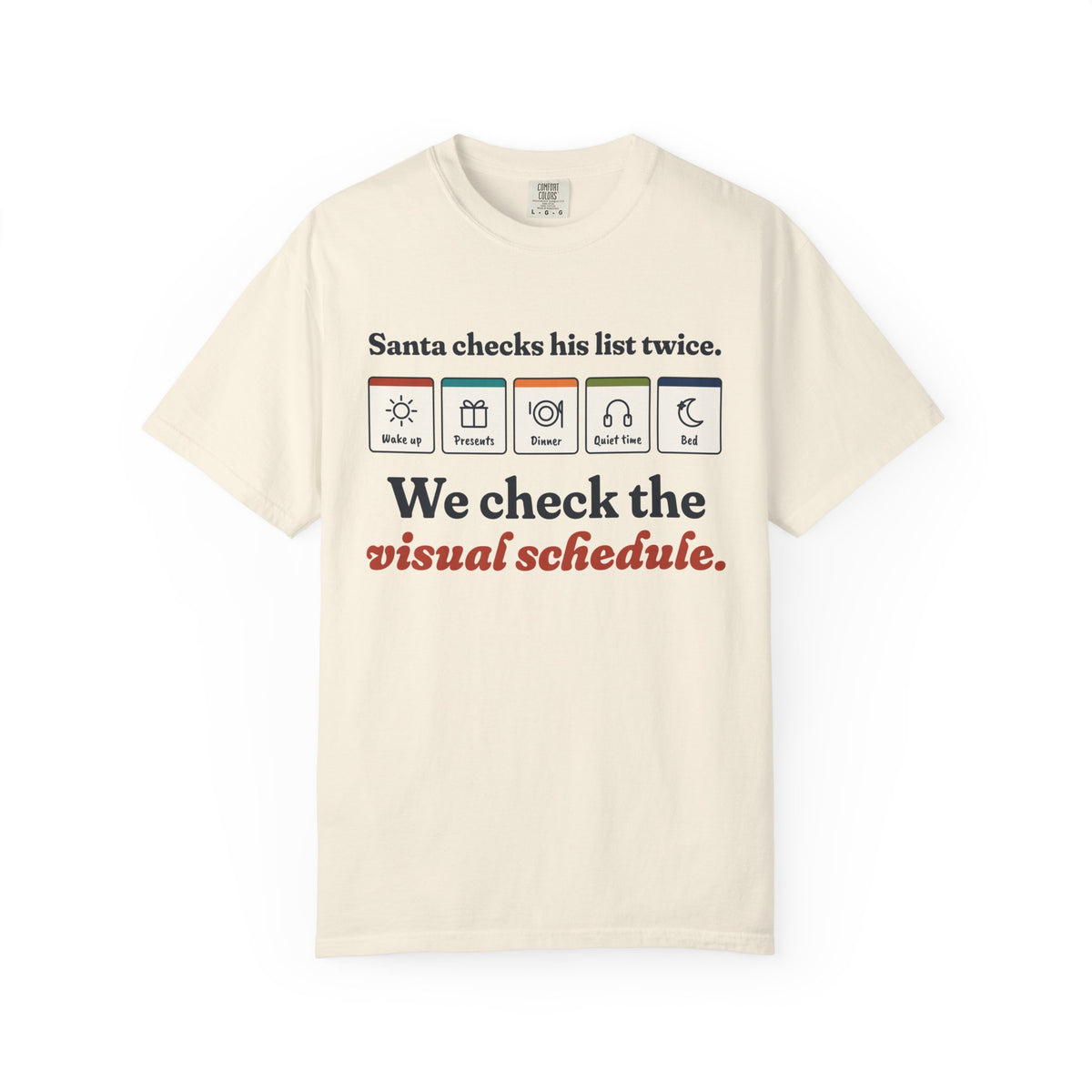 Santa's Visual Schedule Christmas Tee
