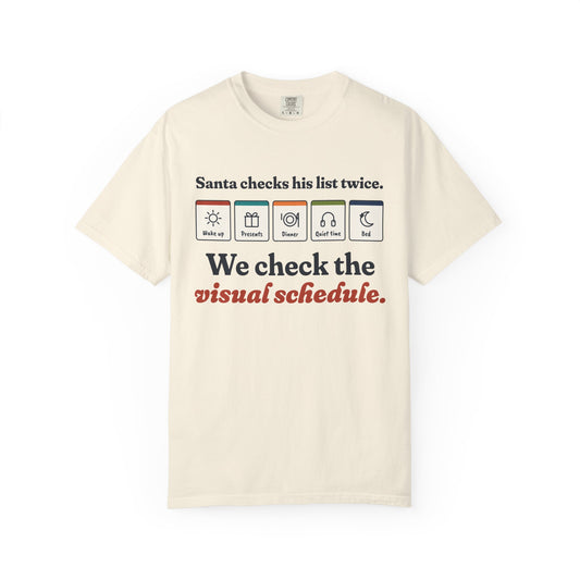 Santa's Visual Schedule Christmas Tee