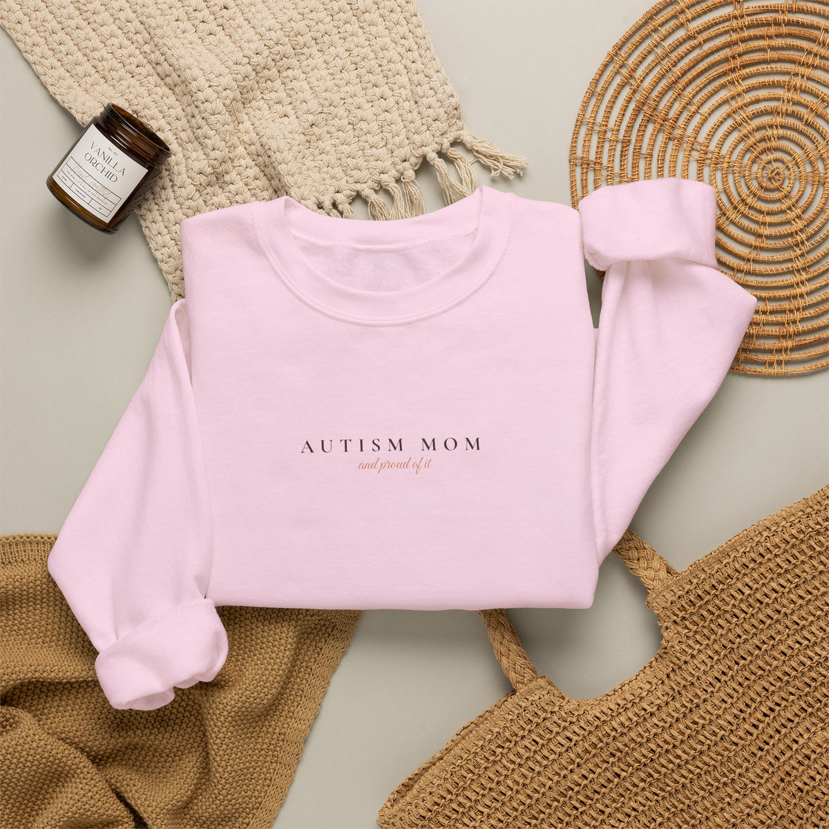 Autism Mom and Proud of It Crewneck Sweatshirt