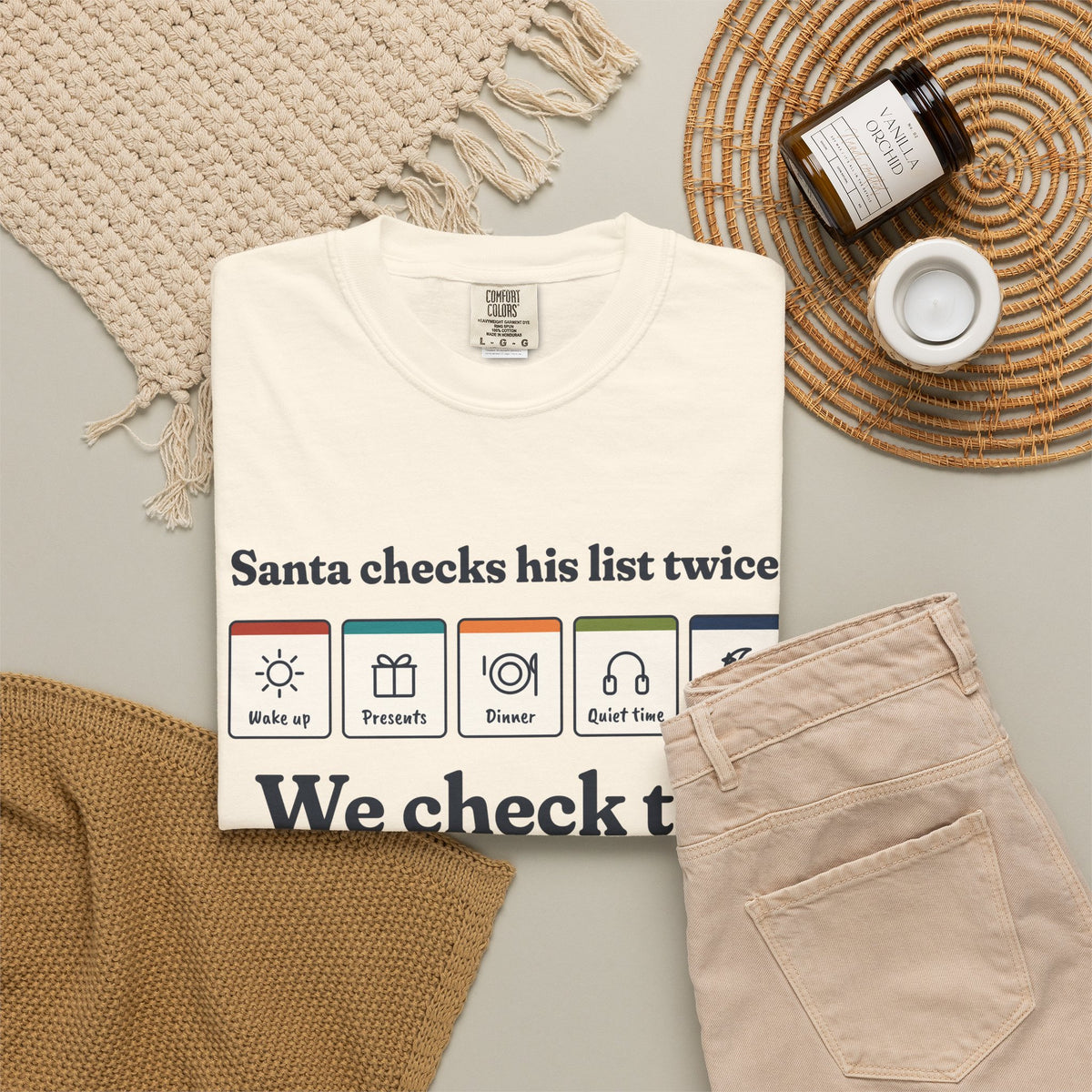 Santa's Visual Schedule Christmas Tee