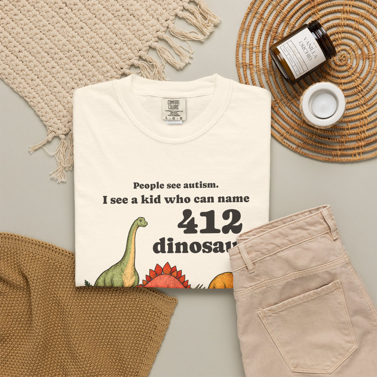 412 Dinosaurs Autism Mom Tee