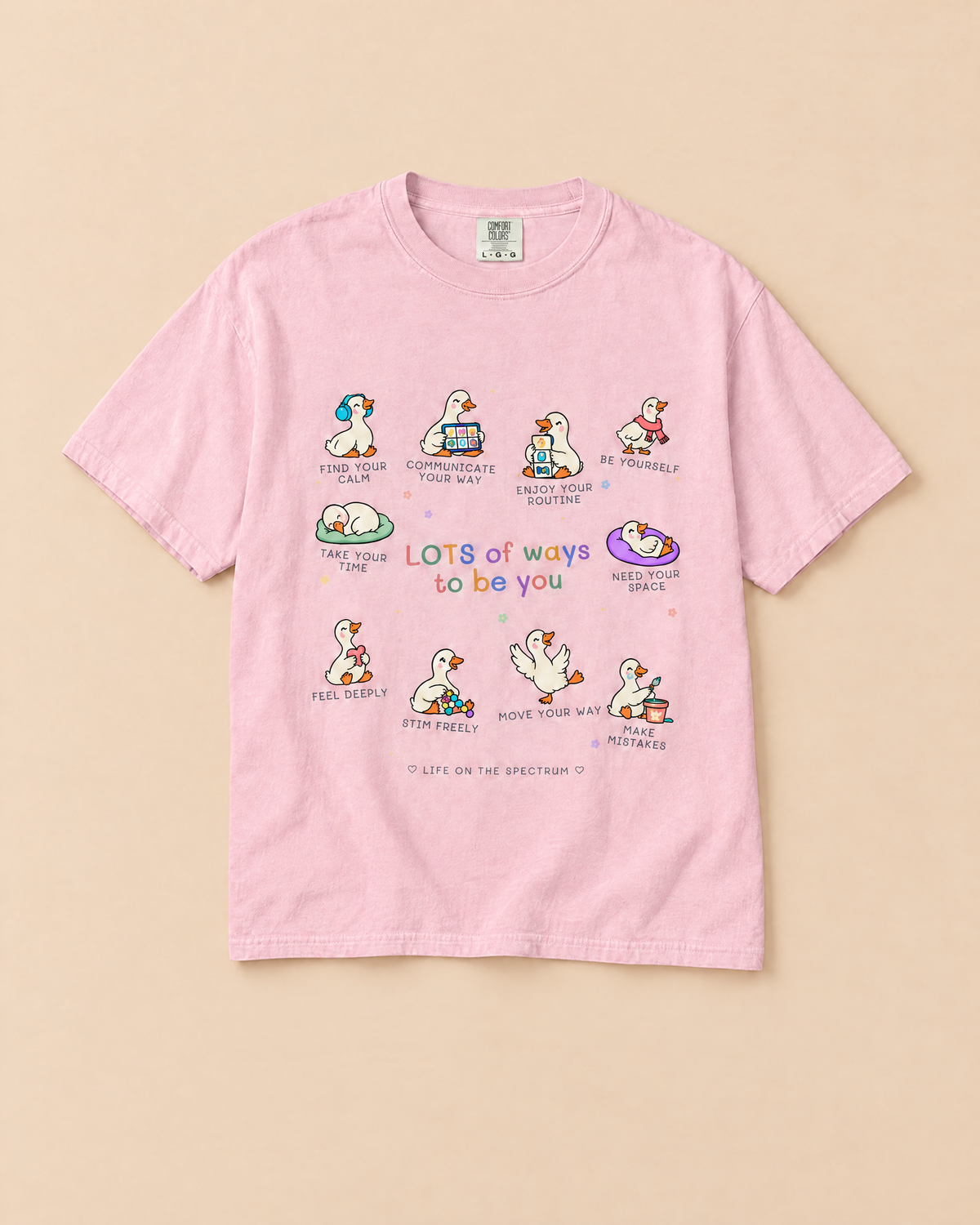 Lots of Ways to Be You goose tee in Blossom pink