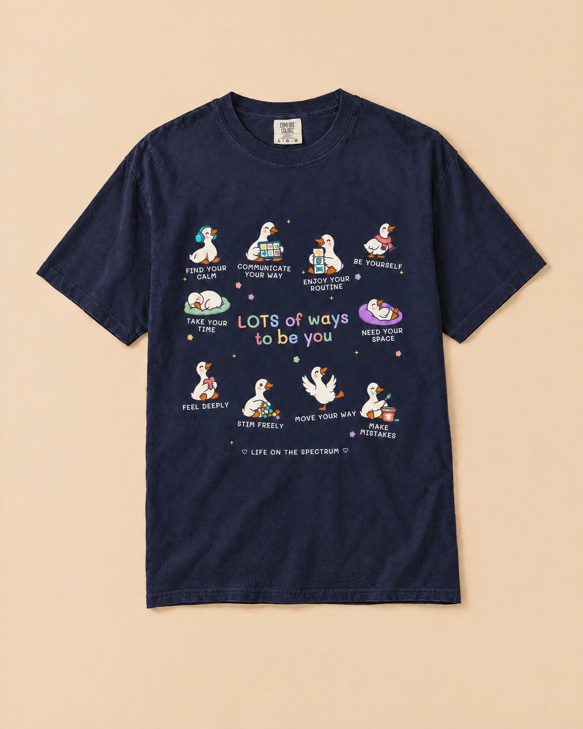 Lots of Ways to Be You goose tee in True Navy